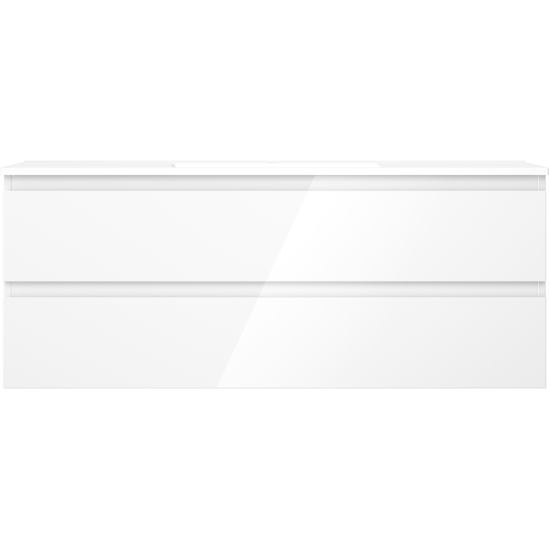 Mexen Orio koupelnová skříňka 120 cm s umyvadlem Otis, 2 zásuvky, bílý lesk - 91A10-12047-2-BFF00-W18M00