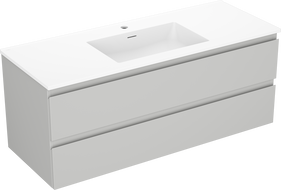 Mexen Orio koupelnová skříňka 120 cm s umyvadlem Otis, 2 zásuvky, šedá matná/bílá matná - 91A10-12047-2-BFF62-W18M01