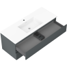 Mexen Orio koupelnová skříňka 120 cm s umyvadlem Otis, 2 zásuvky, grafit mat/bílá mat - 91A10-12047-2-BFF66-W18M01