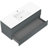 Mexen Orio koupelnová skříňka 120 cm s umyvadlem Otis, 2 zásuvky, grafit mat/bílá mat - 91A10-12047-2-BFF66-W18M01