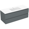 Mexen Orio koupelnová skříňka 120 cm s umyvadlem Otis, 2 zásuvky, grafit mat/bílá mat - 91A10-12047-2-BFF66-W18M01