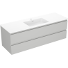Mexen Orio koupelnová skříňka 140 cm s umyvadlem Otis, 2 zásuvky, šedá mat/bílá mat - 91A10-14047-2-BFF62-W18M01