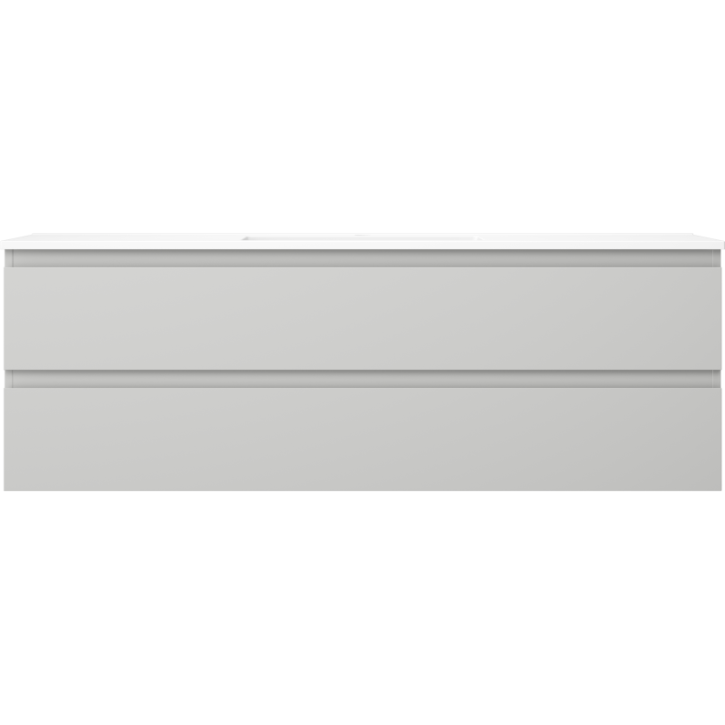 Mexen Orio koupelnová skříňka 140 cm s umyvadlem Otis, 2 zásuvky, šedá mat/bílá mat - 91A10-14047-2-BFF62-W18M01