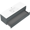 Mexen Orio koupelnová skříňka 140 cm s umyvadlem Otis, 2 zásuvky, grafit mat/bílá mat - 91A10-14047-2-BFF66-W18M01