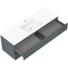 Mexen Orio koupelnová skříňka 140 cm s umyvadlem Otis, 2 zásuvky, grafit mat/bílá mat - 91A10-14047-2-BFF66-W18M01