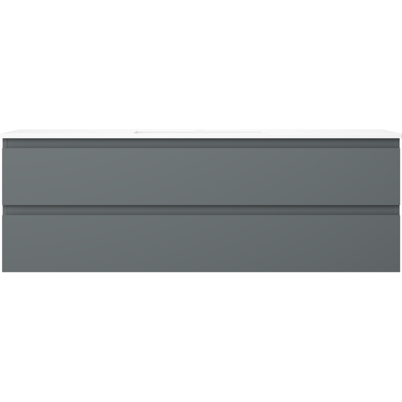 Mexen Orio koupelnová skříňka 140 cm s umyvadlem Otis, 2 zásuvky, grafit mat/bílá mat - 91A10-14047-2-BFF66-W18M01