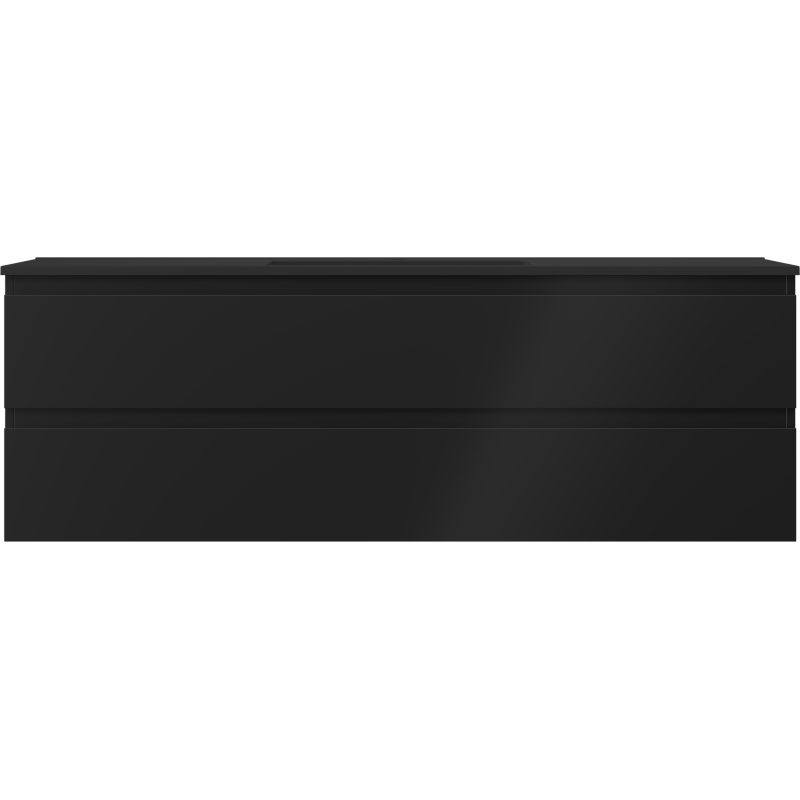 Mexen Orio koupelnová skříňka 140 cm s umyvadlem Otis, 2 šuplíky, černá mat - 91A10-14047-2-BFF71-W18M71