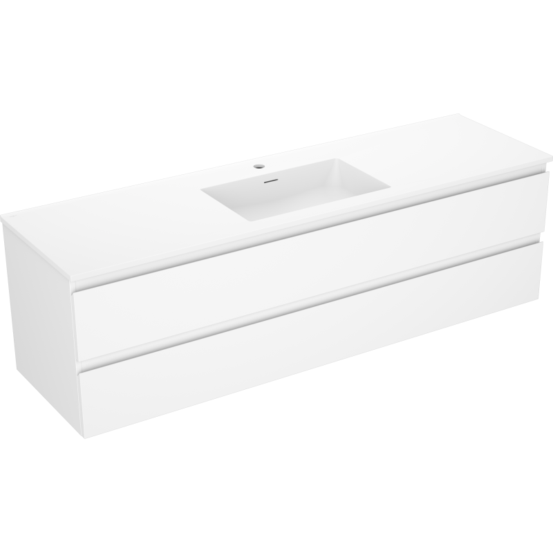 Mexen Orio koupelnová skříňka 160 cm s umyvadlem Otis, 2 zásuvky, bílá mat - 91A10-16047-2-BFF01-W18M01