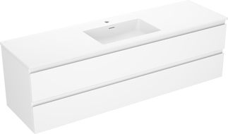 Mexen Orio koupelnová skříňka 160 cm s umyvadlem Otis, 2 zásuvky, bílá mat - 91A10-16047-2-BFF01-W18M01
