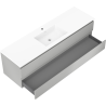 Mexen Orio koupelnová skříňka 160 cm s umyvadlem Otis, 2 zásuvky, šedá mat/bílá mat - 91A10-16047-2-BFF62-W18M01