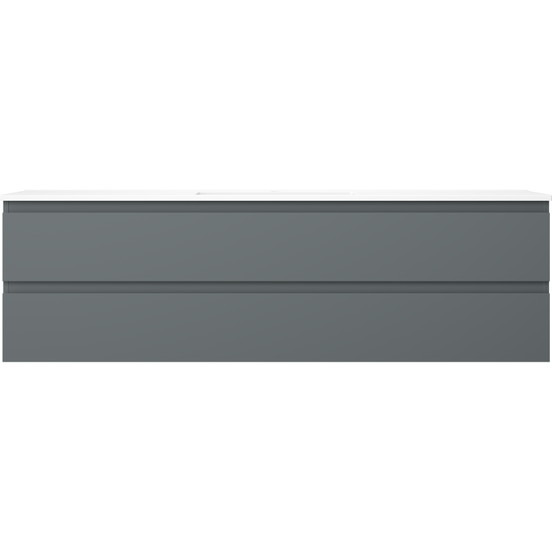 Mexen Orio koupelnová skříňka 160 cm s umyvadlem Otis, 2 zásuvky, grafit mat/bílá mat - 91A10-16047-2-BFF66-W18M01