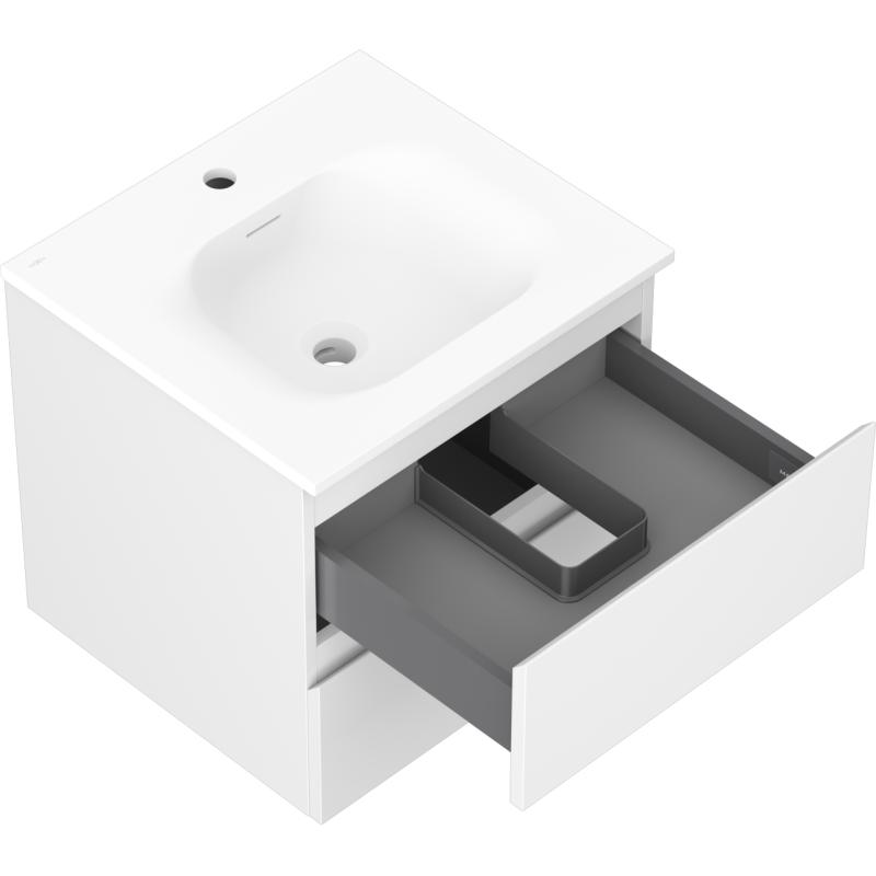 Mexen Orio koupelnová skříňka 50 cm s umyvadlem Vela, 2 zásuvky, bílá mat - 91A10-05047-2-BFF01-W23M01