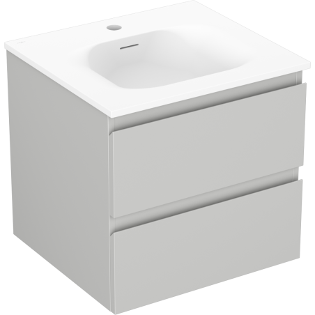 Mexen Orio koupelnová skříňka 50 cm s umyvadlem Vela, 2 zásuvky, šedá mat/bílá mat - 91A10-05047-2-BFF62-W23M01
