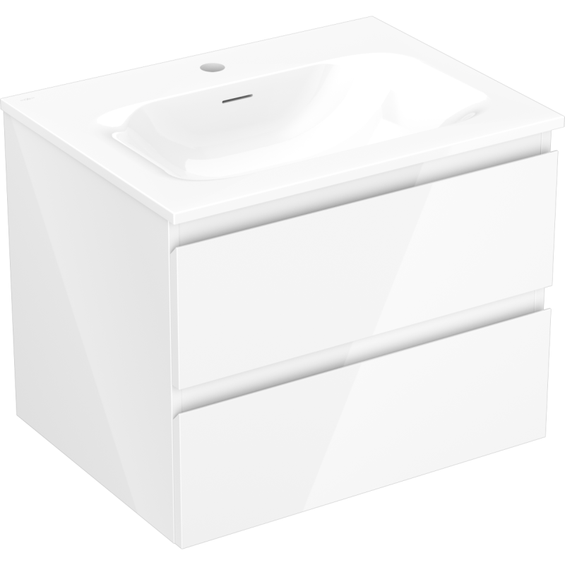 Mexen Orio koupelnová skříňka 60 cm s umyvadlem Vela, 2 zásuvky, bílý lesk - 91A10-06047-2-BFF00-W23M00