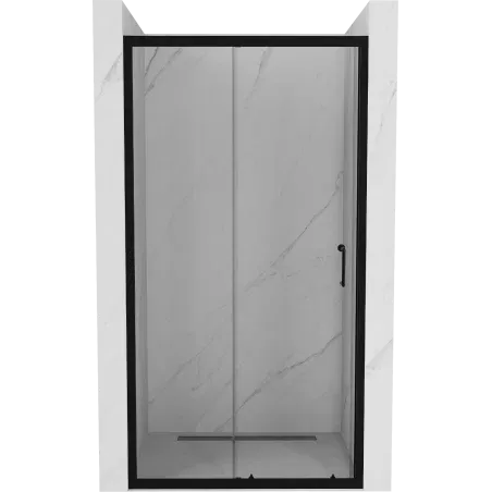 Mexen Apia posuvné sprchové dveře 110 cm, transparentní, černé - 845-110-000-70-00