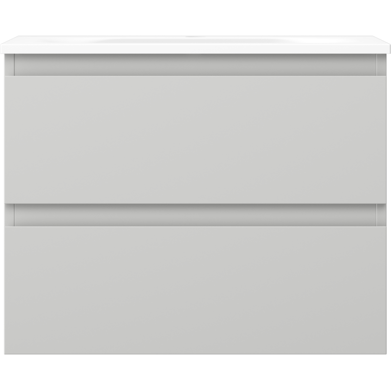 Mexen Orio koupelnová skříňka 60 cm s umyvadlem Vela, 2 zásuvky, šedá mat/bílá mat - 91A10-06047-2-BFF62-W23M01