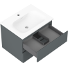 Mexen Orio koupelnová skříňka 60 cm s umyvadlem Vela, 2 zásuvky, grafit mat/bílá mat - 91A10-06047-2-BFF66-W23M01