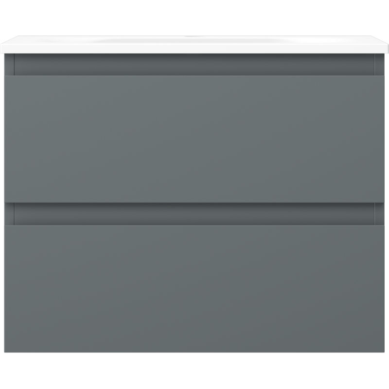 Mexen Orio koupelnová skříňka 60 cm s umyvadlem Vela, 2 zásuvky, grafit mat/bílá mat - 91A10-06047-2-BFF66-W23M01