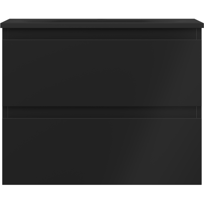 Mexen Orio koupelnová skříňka 60 cm s umyvadlem Vela, 2 zásuvky, černá mat - 91A10-06047-2-BFF71-W23M71