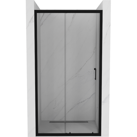 Mexen Apia rozsouvací sprchové dveře 140 cm, Průhledné, Černá - 845-140-000-70-00