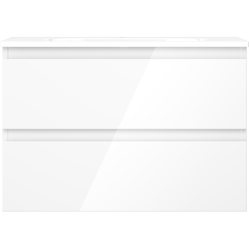 Mexen Orio koupelnová skříňka 70 cm s umyvadlem Vela, 2 zásuvky, bílý lesk - 91A10-07047-2-BFF00-W23M00