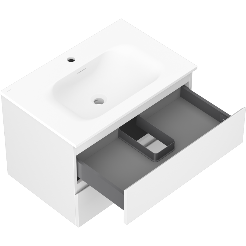 Mexen Orio koupelnová skříňka 70 cm s umyvadlem Vela, 2 zásuvky, bílý mat - 91A10-07047-2-BFF01-W23M01