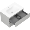 Mexen Orio koupelnová skříňka 70 cm s umyvadlem Vela, 2 zásuvky, šedá mat/bílá mat - 91A10-07047-2-BFF62-W23M01