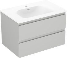 Mexen Orio koupelnová skříňka 70 cm s umyvadlem Vela, 2 zásuvky, šedá mat/bílá mat - 91A10-07047-2-BFF62-W23M01
