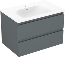 Mexen Orio koupelnová skříňka 70 cm s umyvadlem Vela, 2 zásuvky, grafit mat/bílá mat - 91A10-07047-2-BFF66-W23M01