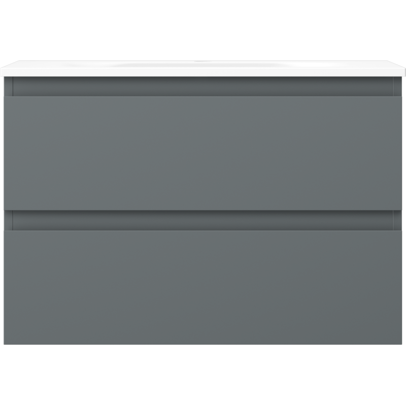 Mexen Orio koupelnová skříňka 70 cm s umyvadlem Vela, 2 zásuvky, grafit mat/bílá mat - 91A10-07047-2-BFF66-W23M01