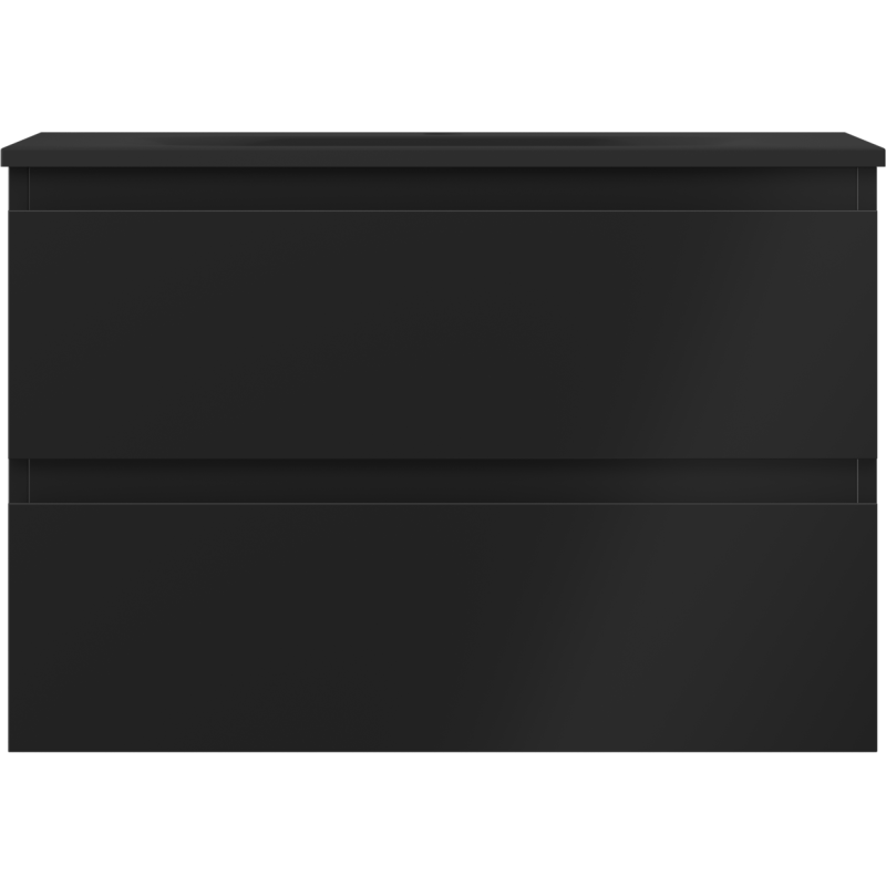 Mexen Orio koupelnová skříňka 70 cm s umyvadlem Vela, 2 zásuvky, černá mat - 91A10-07047-2-BFF71-W23M71