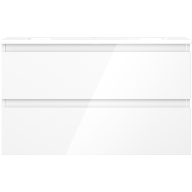 Mexen Orio koupelnová skříňka 80 cm s umyvadlem Vela, 2 zásuvky, bílý lesk - 91A10-08047-2-BFF00-W23M00