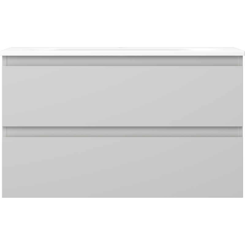 Mexen Orio koupelnová skříňka 80 cm s umyvadlem Vela, 2 zásuvky, šedá mat/bílá mat - 91A10-08047-2-BFF62-W23M01