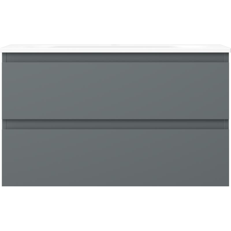 Mexen Orio koupelnová skříňka 80 cm s umyvadlem Vela, 2 zásuvky, grafit mat/bílá mat - 91A10-08047-2-BFF66-W23M01