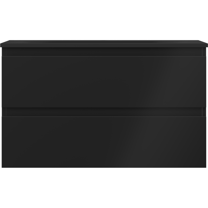 Mexen Orio koupelnová skříňka 80 cm s umyvadlem Vela, 2 zásuvky, černá mat - 91A10-08047-2-BFF71-W23M71