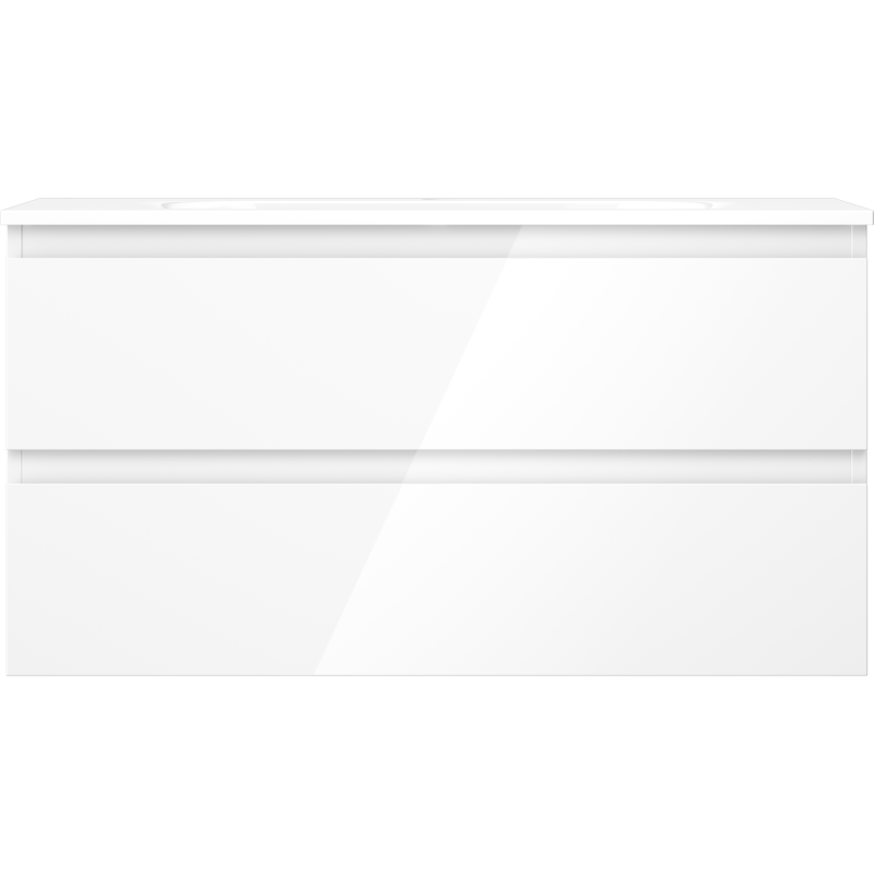 Mexen Orio koupelnová skříňka 90 cm s umyvadlem Vela, 2 zásuvky, bílý lesk - 91A10-09047-2-BFF00-W23M00