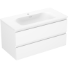 Mexen Orio koupelnová skříňka 90 cm s umyvadlem Vela, 2 zásuvky, bílá mat - 91A10-09047-2-BFF01-W23M01