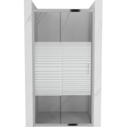 Mexen Apia rozsouvací sprchové dveře 115 cm, Pruhy, Chromovaná - 845-115-000-01-20