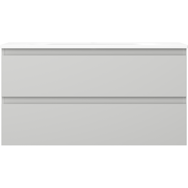 Mexen Orio koupelnová skříňka 90 cm s umyvadlem Vela, 2 zásuvky, šedá matná/bílá matná - 91A10-09047-2-BFF62-W23M01