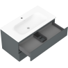 Mexen Orio koupelnová skříňka 90 cm s umyvadlem Vela, 2 zásuvky, grafit mat/bílá mat - 91A10-09047-2-BFF66-W23M01