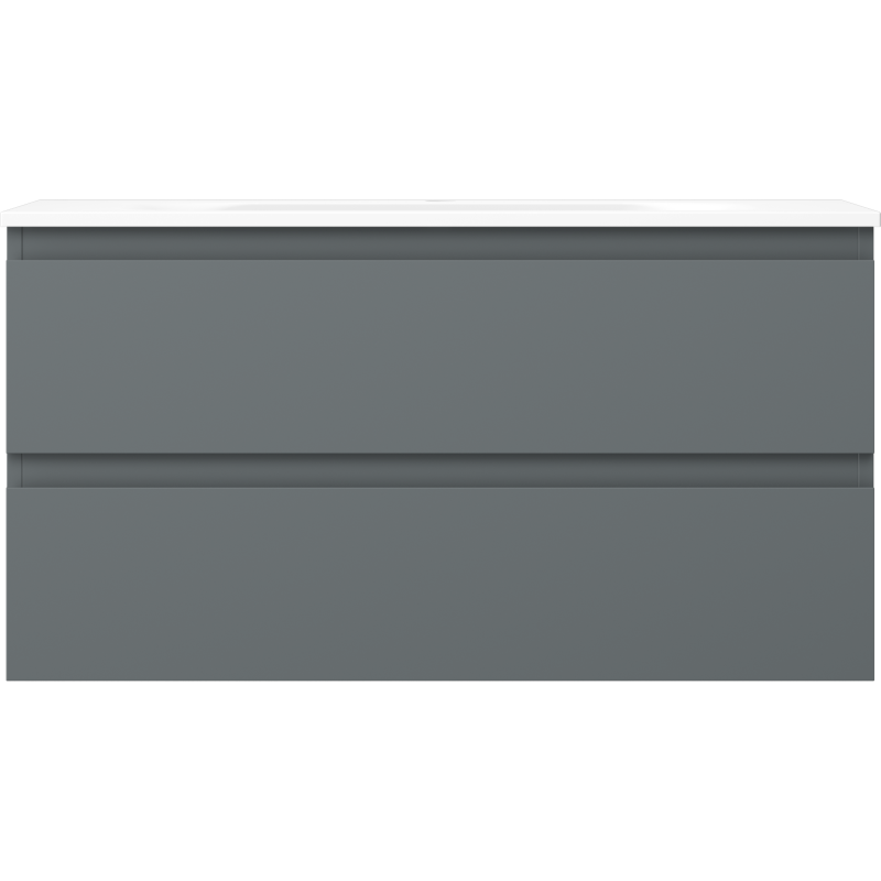 Mexen Orio koupelnová skříňka 90 cm s umyvadlem Vela, 2 zásuvky, grafit mat/bílá mat - 91A10-09047-2-BFF66-W23M01