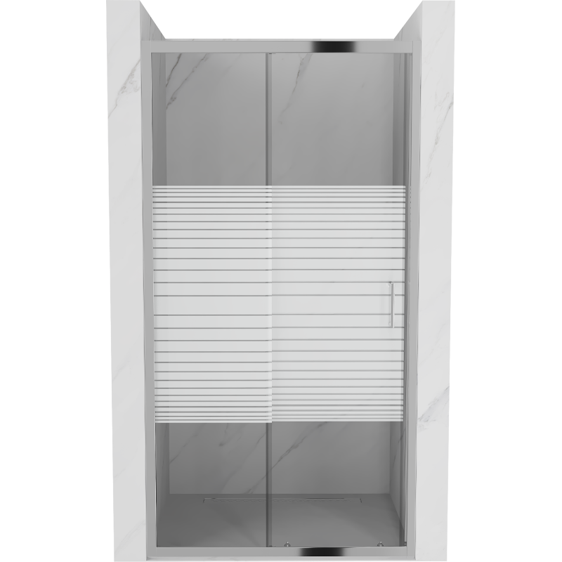 Mexen Apia posuvné sprchové dveře 140 cm, pruhy, chrom - 845-140-000-01-20