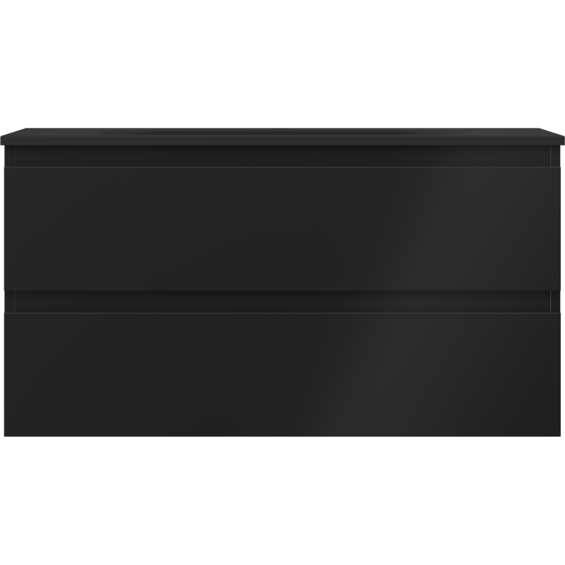 Mexen Orio koupelnová skříňka 90 cm s umyvadlem Vela, 2 zásuvky, černý mat - 91A10-09047-2-BFF71-W23M71