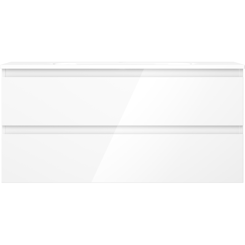 Mexen Orio koupelnová skříňka 100 cm s umyvadlem Vela, 2 zásuvky, bílý lesk - 91A10-10047-2-BFF00-W23M00