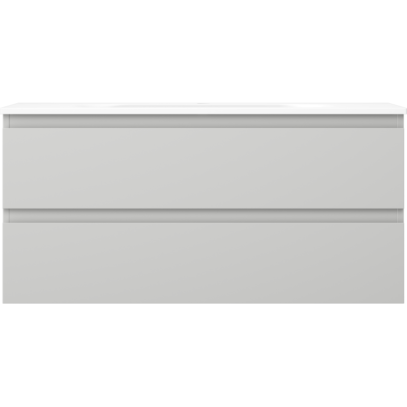 Mexen Orio koupelnová skříňka 100 cm s umyvadlem Vela, 2 zásuvky, šedá mat/bílá mat - 91A10-10047-2-BFF62-W23M01