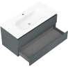 Mexen Orio koupelnová skříňka 100 cm s umyvadlem Vela, 2 zásuvky, grafit mat/bílá mat - 91A10-10047-2-BFF66-W23M01