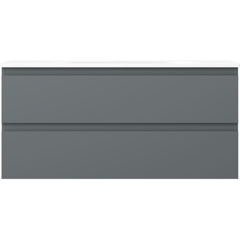 Mexen Orio koupelnová skříňka 100 cm s umyvadlem Vela, 2 zásuvky, grafit mat/bílá mat - 91A10-10047-2-BFF66-W23M01