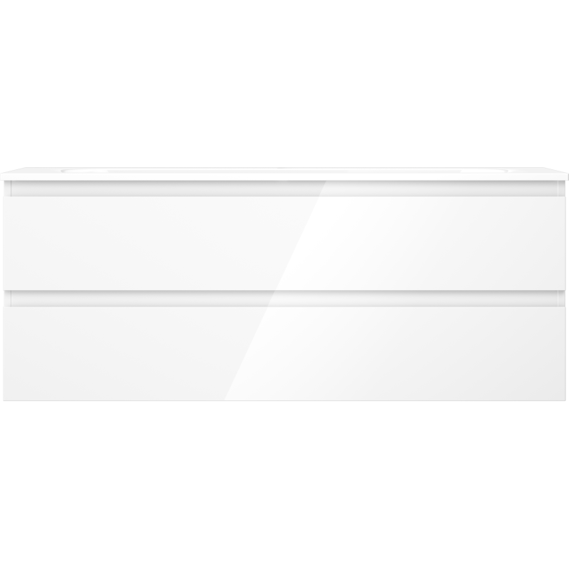 Mexen Orio koupelnová skříňka 120 cm s umyvadlem Vela, 2 zásuvky, bílý lesk - 91A10-12047-2-BFF00-W23M00