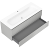 Mexen Orio koupelnová skříňka 120 cm s umyvadlem Vela, 2 zásuvky, šedá matná/bílá matná - 91A10-12047-2-BFF62-W23M01