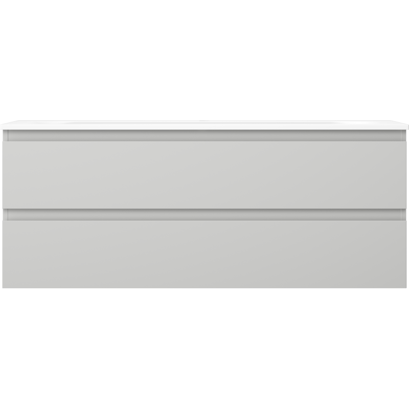 Mexen Orio koupelnová skříňka 120 cm s umyvadlem Vela, 2 zásuvky, šedá matná/bílá matná - 91A10-12047-2-BFF62-W23M01